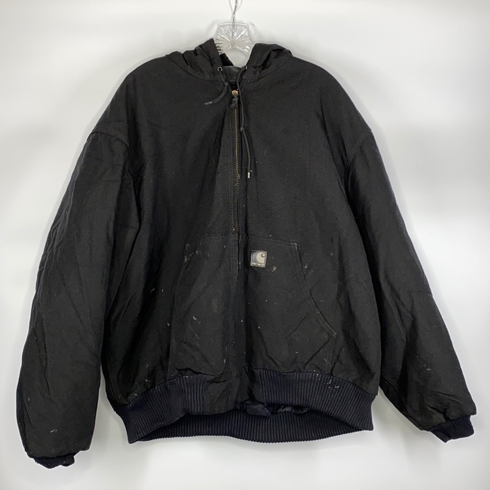 Carhartt Black J133 Extremes Quilted Work Jacket Size XL